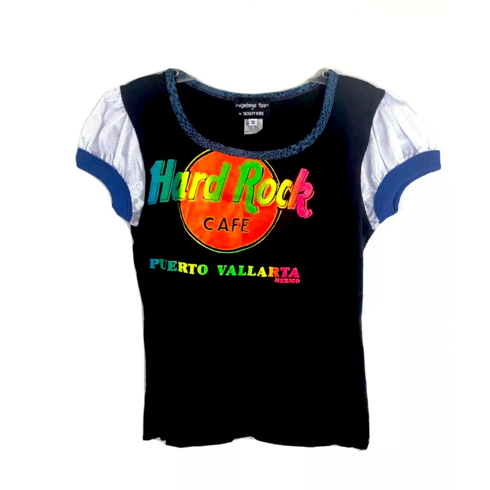 Hard Rock Cafe Puerto Vallarta Vintage Custom Tee T-Shirt Top - Women’s XS/Small